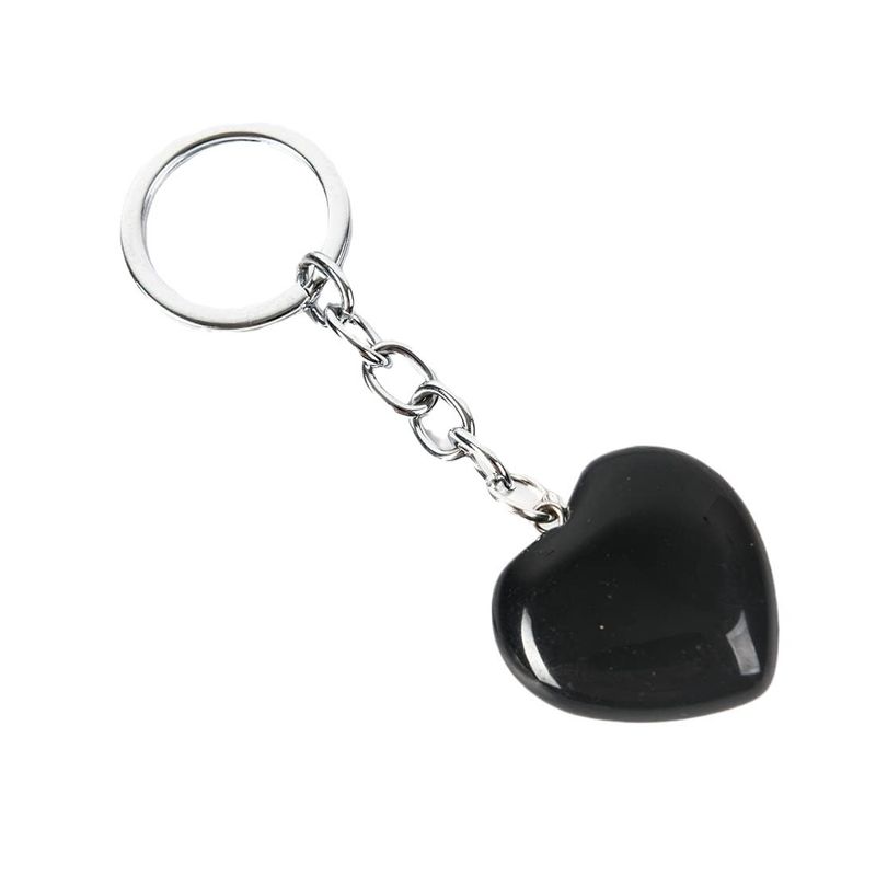 Natural Crystal Raw Stone Keychain Handmade DIY Polished Ore Gemstone Decorative Pendant Batch_voghion.com