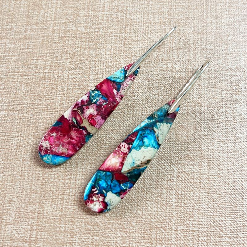 Nowe kolczyki z kamieniami w stylu boho Imperial Stone Drop Popularna biżuteria z kamieni naturalnych_voghion.com