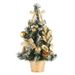 20cm Mini Christmas Tree Decorations - Festive PVC Tabletop Ornaments In Gold, Silver, Royal Blue & Red For Holiday Home Decor_voghion.com