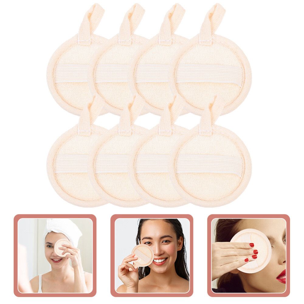 8 Pcs Makeup Remover Cotton Face Pad Facial Exfoliator Exfoliating Scrub Pads_voghion.com