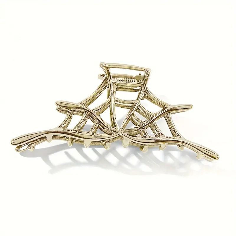 Fermaglio per capelli con ragnatela di Halloween, fermaglio per capelli in metallo con squalo, accessori per capelli transfrontalieri_voghion.com