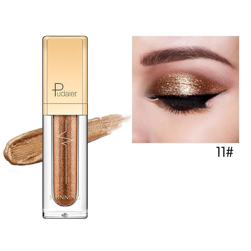 Pudaier Glitter & Glow Liquid Eyeshadow - Color # 11 Golden Brown_voghion.com