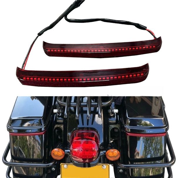 2x Motorfiets Zadeltas Led Richtingaanwijzer Remlicht Voor Harley Touring Road Glide Road King Street Electra Glide 2014-2023_voghion.com