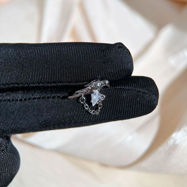 Minimalistiniai drugelio mazgo auskarai su kaulo nagų serija, titano plieno grandinėlė, moteriški meilės siūlai, „Cochlear Nails“ nišiniai auskarai_voghion.com