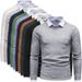 new autumn and winter men's knitted sweaters multi-color large size round neck slim sweater bottoming shirt for men_voghion.com