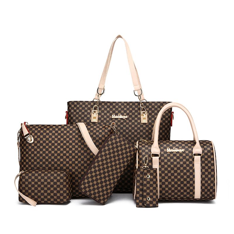 Hösten och vintern nytt mode sex delar mor och barn väska handväska singelaxel crossbody damväska_voghion.com