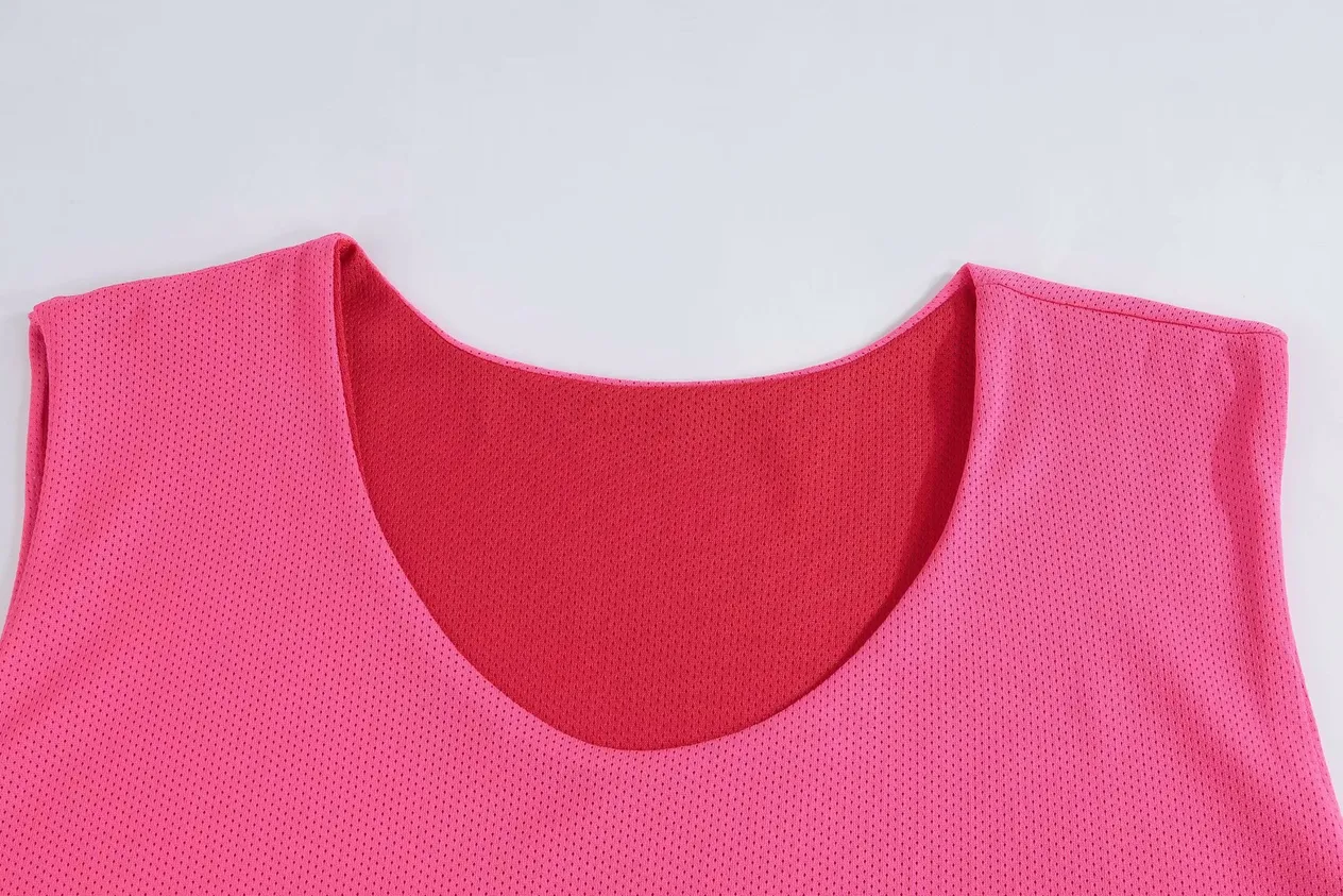 Basketball vest men's training, loose fit for sports, fitness, hip-hop trend, sleeveless basketball shirt, double-sided_voghion.com