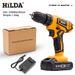 HILDA Accu-lithium-ionboormachine met 1 accu en lader, 10 mm boorkop, 25 Nm koppel, 1350 tpm, voor boren en schroeven in hout/metaal/beton_voghion.com