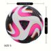 Professional Size 5 Football - Durable PU Material, Seamless Fit, Suitable For Training And Competition, Black/pink_voghion.com
