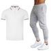 Herrkläder Sommar Pikétröja Lapel Kortärmad Företagsteam Arbetskläder Tryckt LOGO Reklam T-shirt Set_voghion.com