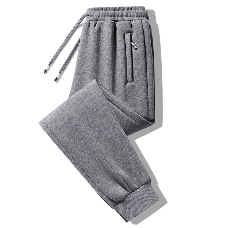 Herren-Jogginghose mit Sherpa-Futter, Winter-Fleece-Sweatpants mit elastischem Bund, hochelastische Sporthose für den Freizeitbereich (normale und umgeschlagene Styles)_voghion.com