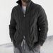 2025 Autumn Winter New High Collar Sweater Cardigan Style Cable Zipper Long Sleeve Knitted Jacket Men's Clothing_voghion.com