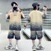 Kid's Clothing Summer new children's cotton short-sleeved shorts suit boys fashionable and handsome round neck casual sports suit_voghion.com