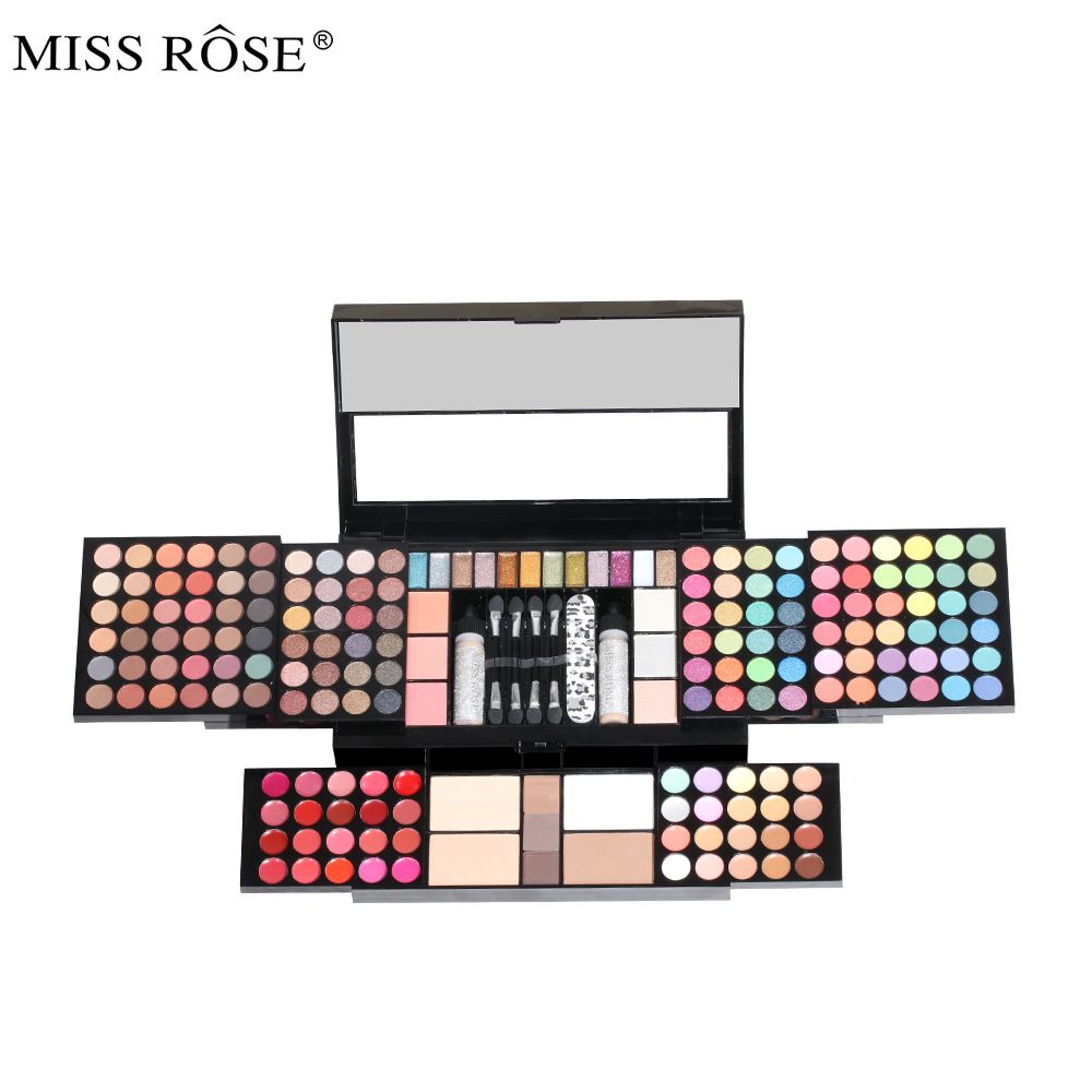 120 Color Matte Eyeshadow + High Gloss Lipstick Makeup Box Pearlescent Eyeliner Multi Function Makeup Tray_voghion.com