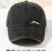 Casquette de baseball imprimée Mountain Washed avec nouvelle broderie, visage agrandi et visière haute en bec de canard_voghion.com