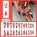 Adesivi per unghie divertenti di Halloween, ragnatele, pipistrelli fantasma, gocce di sangue, decorazioni natalizie, pezzi di nail art europei e americani_voghion.com