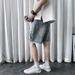 Herrenbekleidung Raw Edge Denim Shorts Herren Strandhose Lockere lässige Fünf-Punkt-Hose_voghion.com