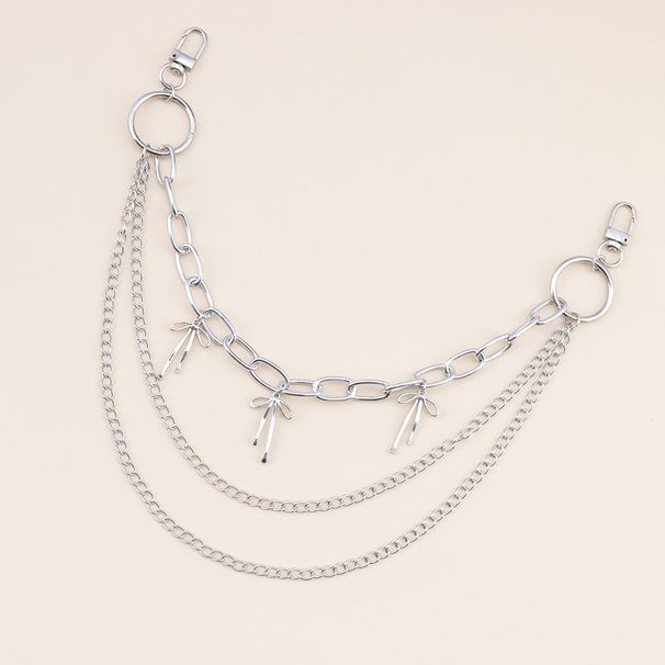 Playful Hip-hop Bow, Metal Geometric Ring, Versatile Multi-layer Pants Chain, Women's Accessories_voghion.com