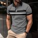 New Cross-border Men's Casual Mesh POLO Shirt Lapel Button Digital Printing Versatile Top_voghion.com