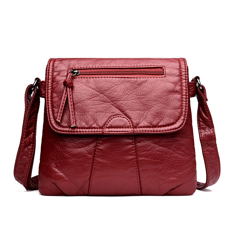 Shoulder bag, shoulder bag, mini bag, wash soft leather bag, ladies' bag._voghion.com