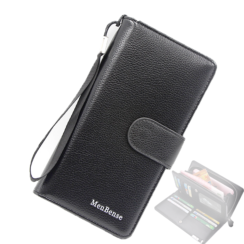 Borsa per uomo Portafoglio Casual Lungo Borsa per cellulare Moda Business Portefeuille Homme Borsa con cerniera per pochette Portafoglio da uomo_voghion.com