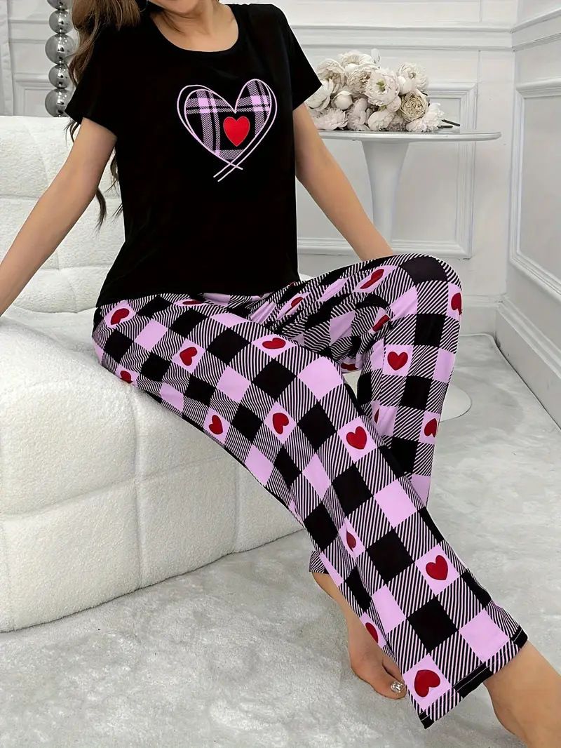 Nueva oferta de ropa informal para el hogar para mujer con estampado digital._voghion.com