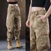 Herbstlicher Patchwork-Jogger-Cargo im amerikanischen Stil für Männer, trendige, vielseitige, lockere Haremshose mit großer Tasche_voghion.com