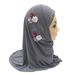 Cross Border Beautiful 2 To 6 Year Old Little Girl Headscarf Arab Hat Six Flowers Little Girl Hijab H075_voghion.com