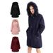 Women's quilted coat fleece coat long plus size hooded padded jacket winter warm and fleece padded jacket_voghion.com