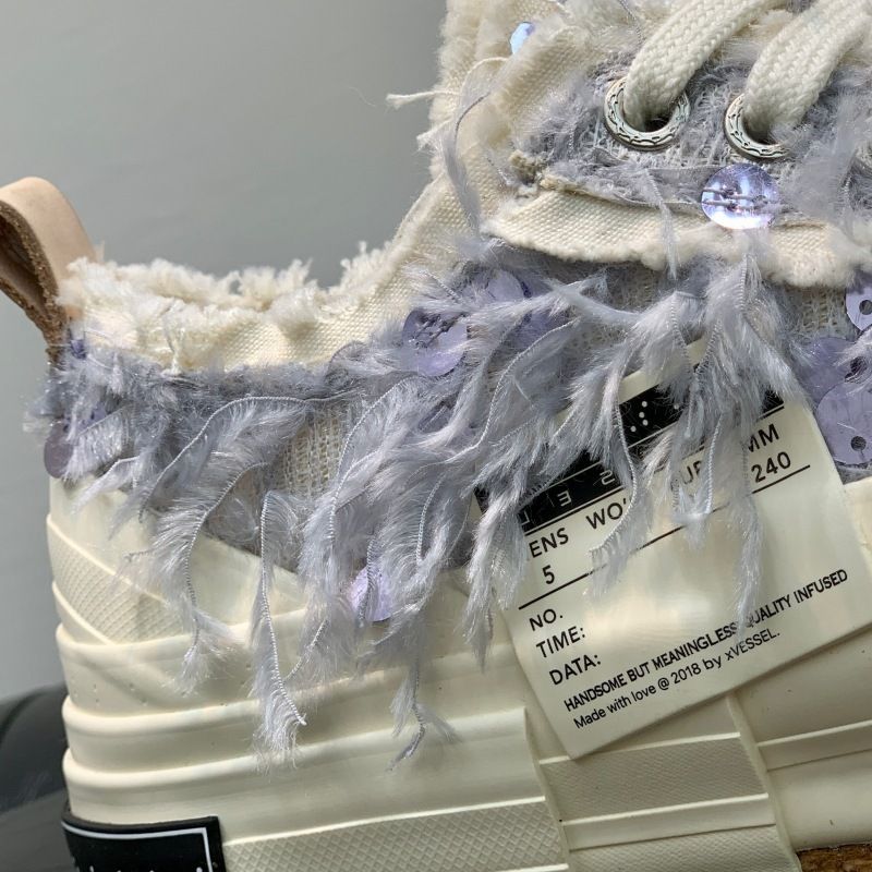 Dongguan Goods, Wu Jianhao's New Swan Dream Color Changing Sequins, Thick Soled Vulcanized Canvas Beggar Shoes, Smiling_voghion.com