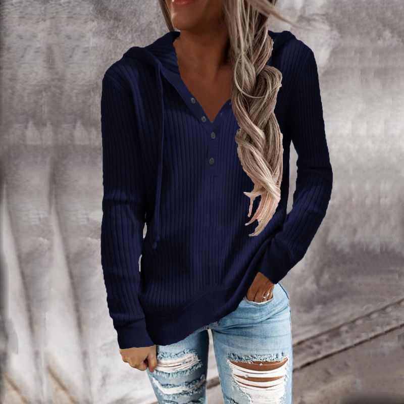 Maglione oversize con cappuccio – Misto cotone a righe con spalle scese per un look a strati senza sforzo (S-XXXL, 7 colori)_voghion.com