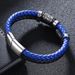 New Hip-Hop Rock Stainless Steel Men's Laser Engraved Magnetic Clasp Bracelet_voghion.com
