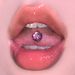 Broken Diamond Gypsy Tongue Nail, Perforated Steel Titanium External Thread Personalized Tongue Nail, Puncture Jewelry_voghion.com