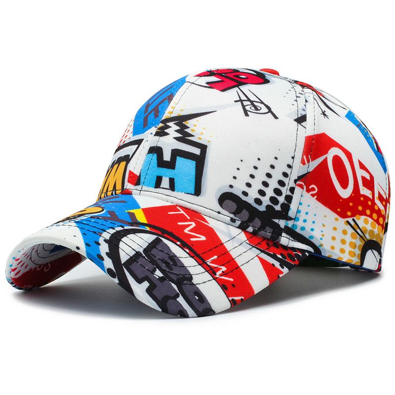 Hip Hop Print Baseball Cap For Men Women Adjustable Snapback Hat Fashion Outdoor Sun Visors Unisex Street Bonnet Peaked_voghion.com