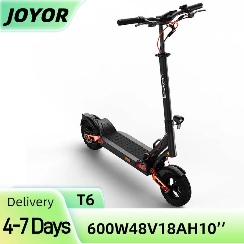 Patinete eléctrico Joyor T6 para adultos, todoterreno de 600 W y 10 pulgadas con batería de 48 V y 18 Ah_voghion.com