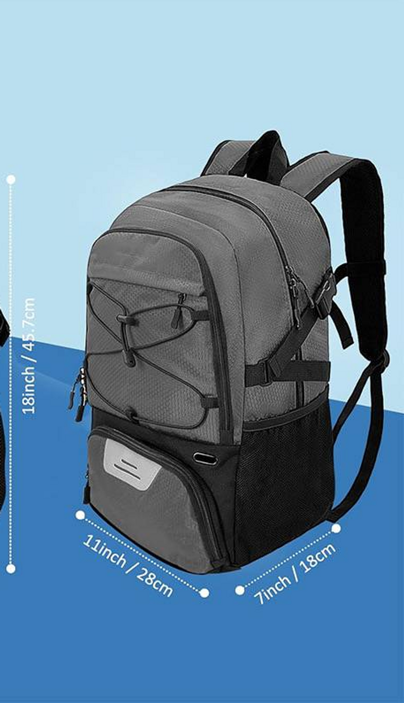 Zaino da basket con scomparto per la palla – Grande borsa da basket con scomparto per le scarpe Borsa per attrezzatura sportiva_voghion.com