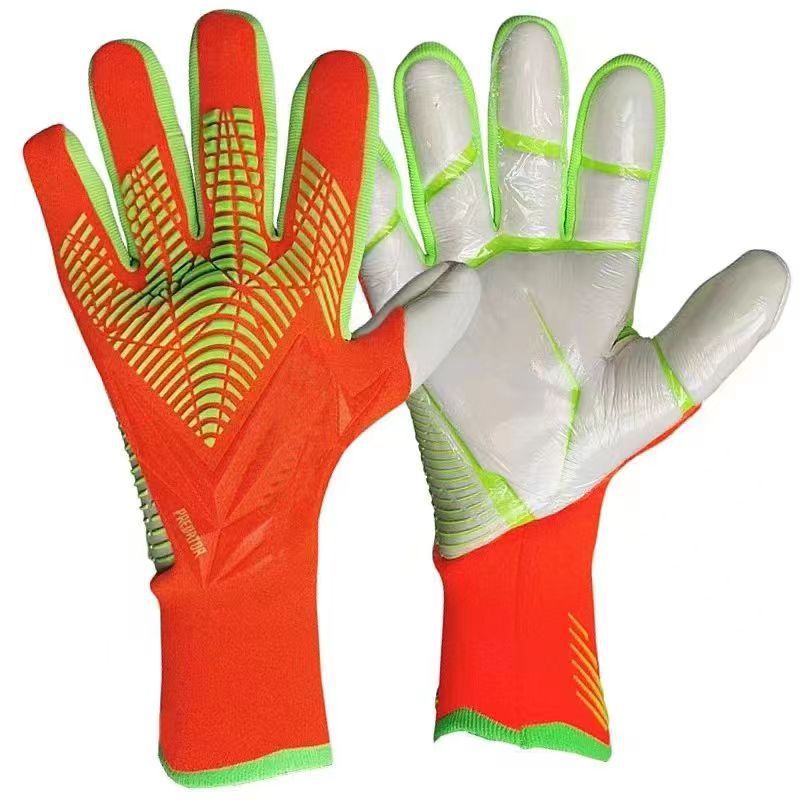 Football Colored Latex Protective, Wear-resistant Anti Slip Gloves, Receiving And Training Goalkeeper Gloves For Matches_voghion.com