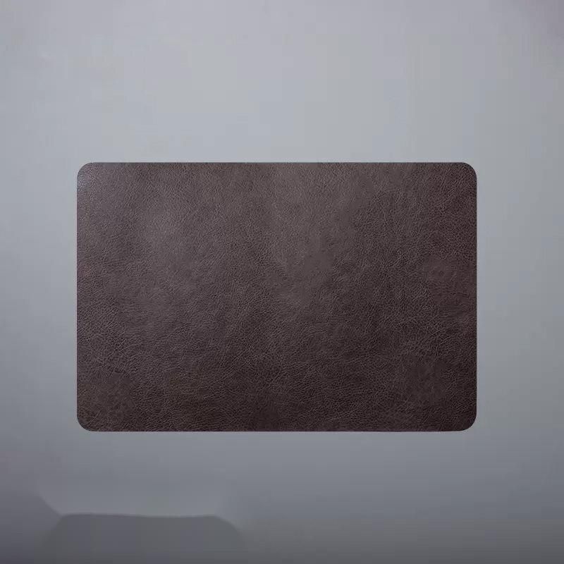 Leather Placemat Ins Style Heat Insulation High-end Luxury Western Dining Waterproof Wash-free Table Mat_voghion.com