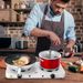 Piastra riscaldante portatile, fornello da banco, fornello a doppia temperatura, 5 contatori, 2000 W, doppia attrezzatura elettrica da cucina con_voghion.com