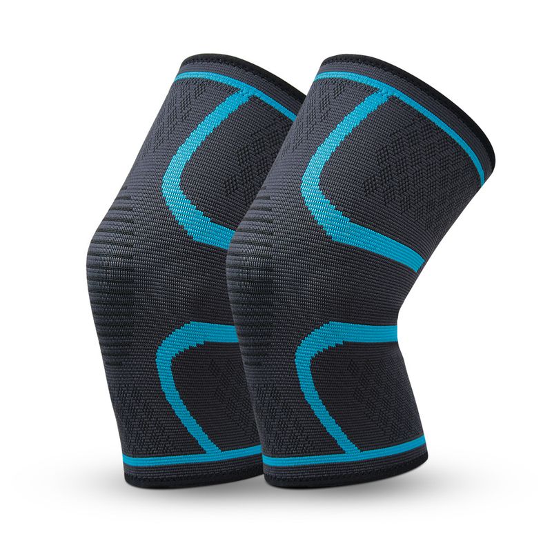 Knitted nylon sports knee pads for men and women autumn and winter badminton running fitness knee pads outdoor mountaineering warm knee pads_voghion.com
