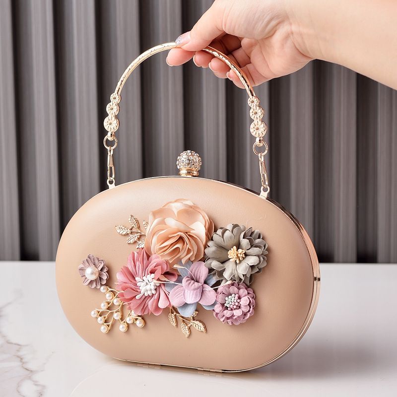 Women's Bags new flower evening bag retro macaron color hand held banquet bag party bridal bag factory direct sales_voghion.com