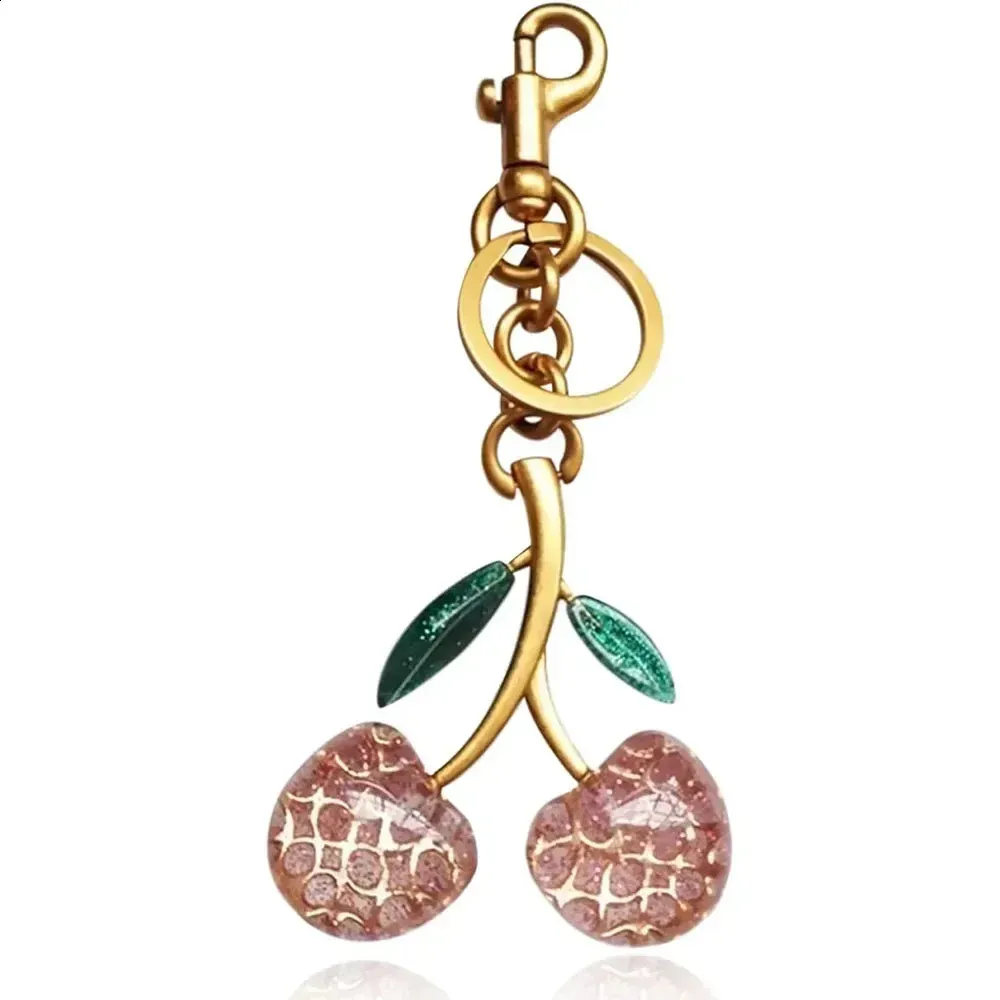 Tas schattige sleutelhanger met metalen sleutelring en clip kersenbedel portemonnee tassen accessoires voor vrouwen 240813_voghion.com