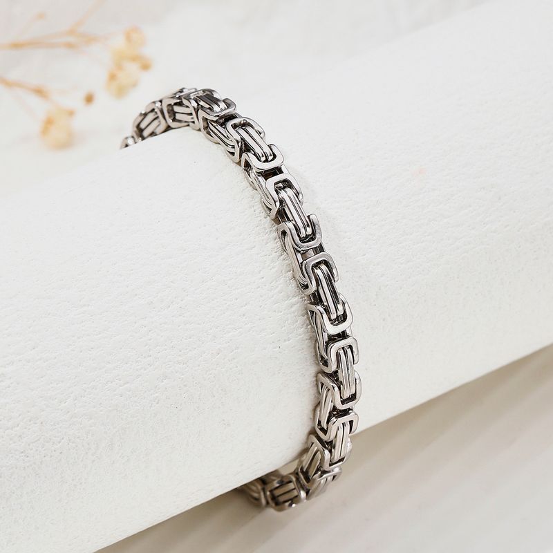 Bracciale da uomo in acciaio al titanio di alta qualità con catena a forma di chiglia imperiale che non sbiadisce_voghion.com