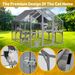 Outdoor Cat House Cat Enclosures 110' Large Kitten Playpen With Platforms,Upgrade Waterproof Cover-grey_voghion.com