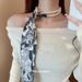 Korean Style Pearl Silk Scarf Light Luxury High-End Commuting Versatile Collarbone Chain Elegant Noble Temperament_voghion.com