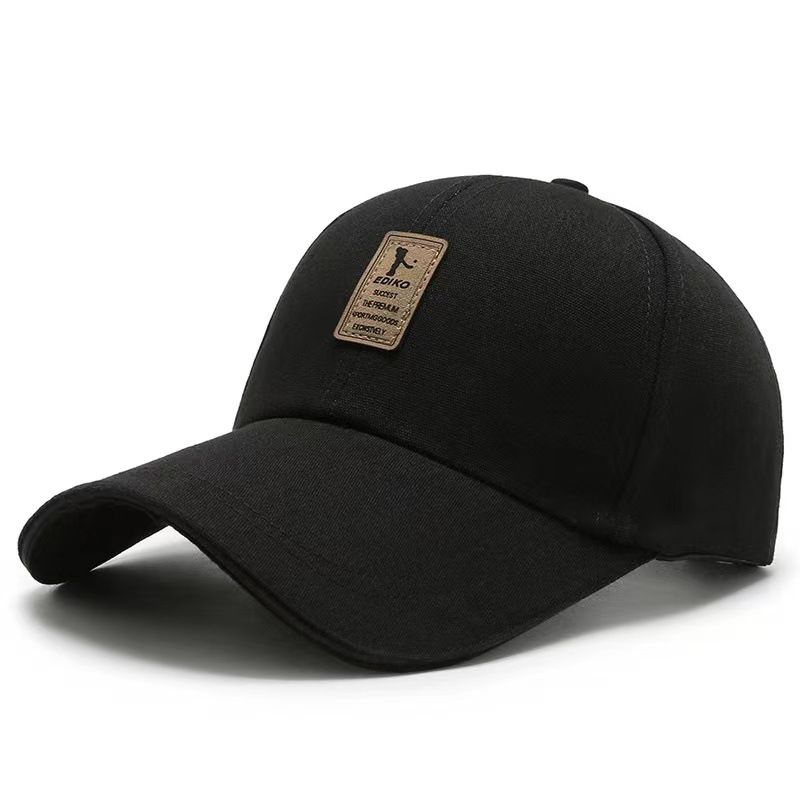 Men's and women's hats Korean version of baseball cap men's autumn and winter warm cap sunscreen sun hat canvas outdoor big eaves hat_voghion.com