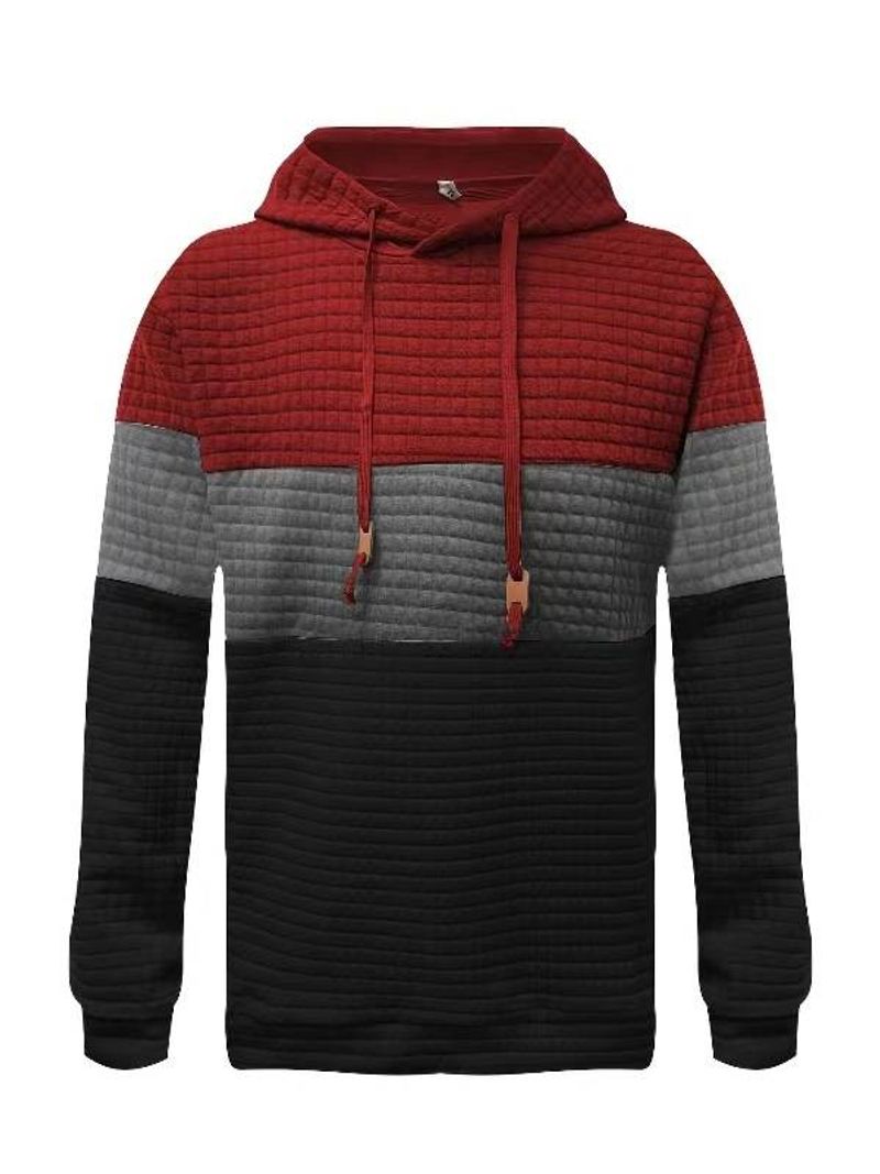 Men's Jacquard Sweater Long-sleeved Sweater Warm Color Hooded Sweater_voghion.com