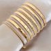 Retro Personality Exaggerated Wide Bracelet Gold Glossy Multi Element Bracelet Set Bracelet_voghion.com