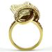 GL307 - IP Gold(Ion Plating) Brass Ring with Top Grade Crystal in Multi Color_voghion.com
