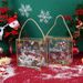 Scatola regalo di Natale trasparente per biscotti a forma di fiocco di neve e torrone – Confezione da forno in plastica riutilizzabile con manico (versioni cinese e inglese)_voghion.com